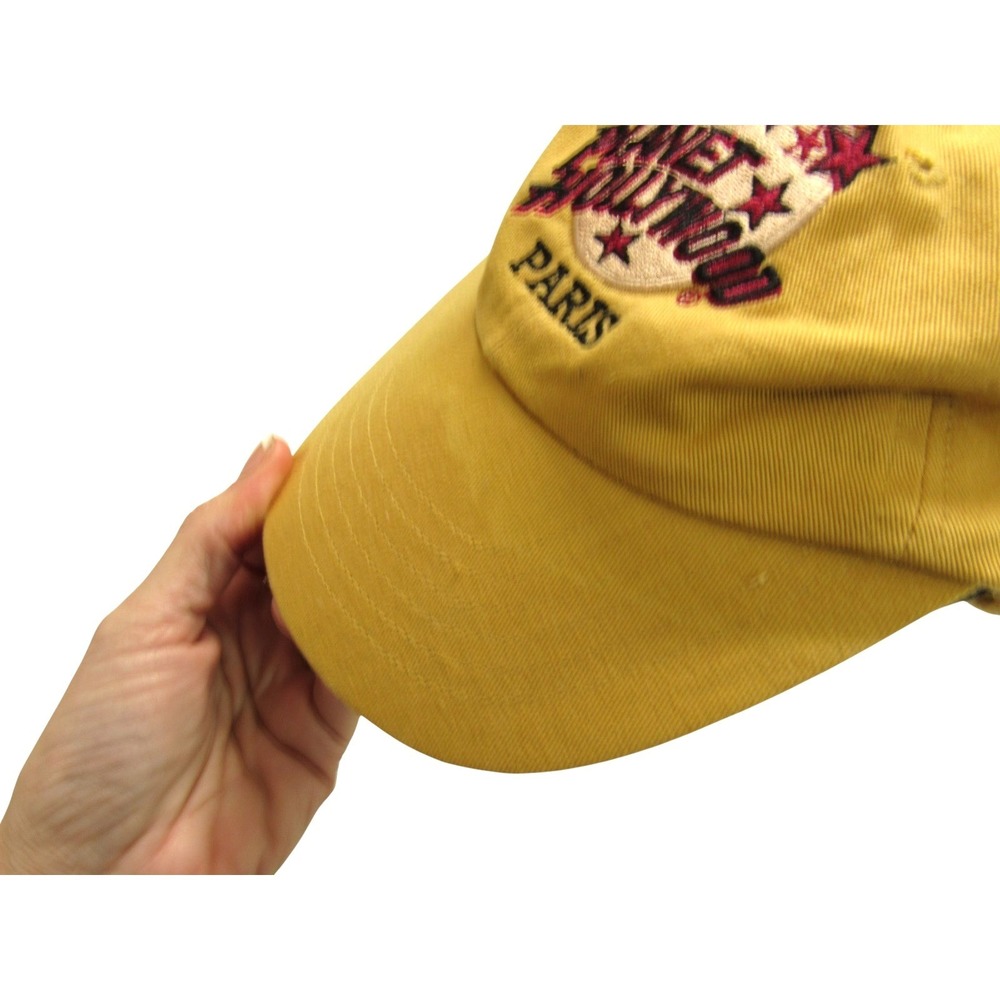 Vintage PLANET HOLLYWOOD PARIS Golden Yellow ADJUSTABLE BACK Twill HAT CAP OS - Picture 5 of 6